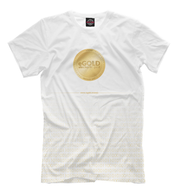 Футболка для мальчиков с изображением Coin white code eGOLD цвета Белый