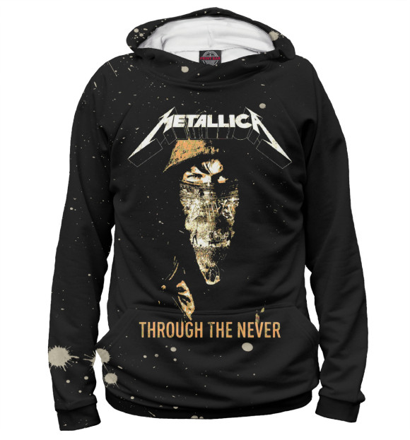 Мужское худи с изображением Metallica цвета Белый