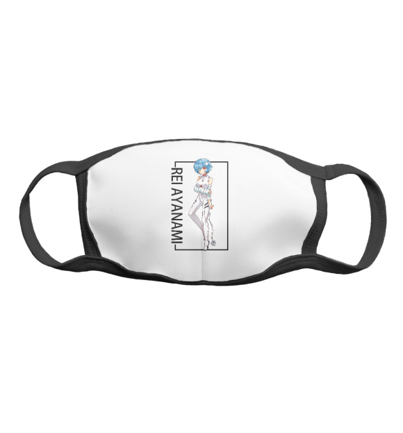Маска тканевая с притом Рей Аянами Евангелион цвета Белый Маска тканевая с изображением Рей Аянами Евангелион цвета Белый