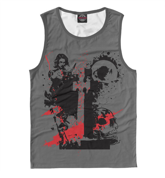 Мужская майка с изображением Trash Polka цвета Белый