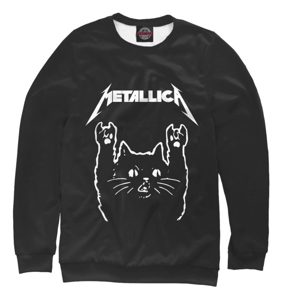 Свитшот для девочек с изображением Metallica цвета Белый