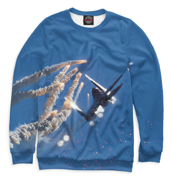 Женский свитшот с изображением ВВС цвета Белый