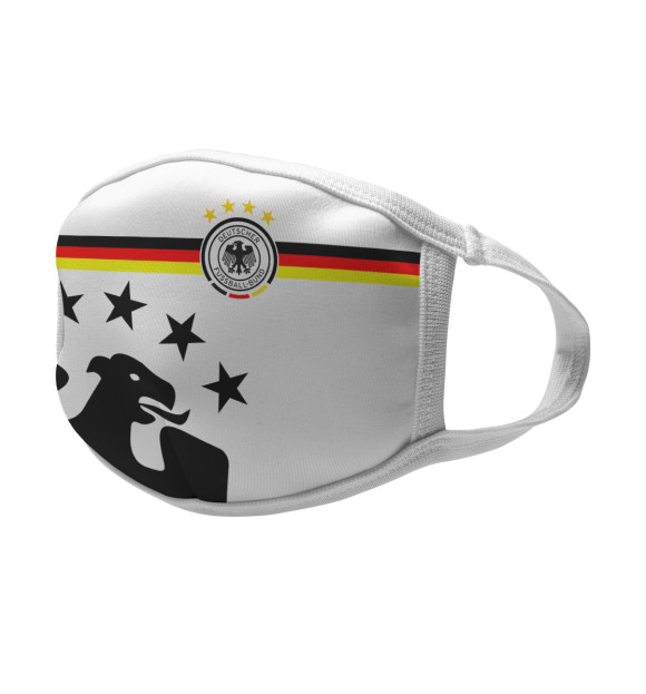 Маска тканевая с изображением Deutscher Fussball-bund цвета Белый