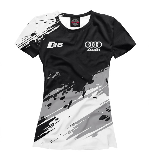 Женская футболка с изображением Audi RS цвета Белый