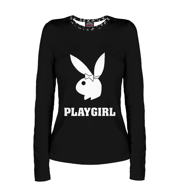 Женский лонгслив с изображением Playgirl цвета Белый