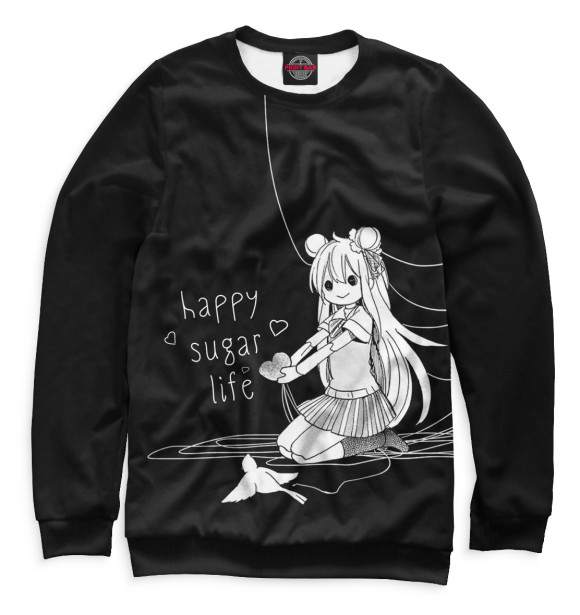 Свитшот для мальчиков с изображением Happy sugar life цвета Белый