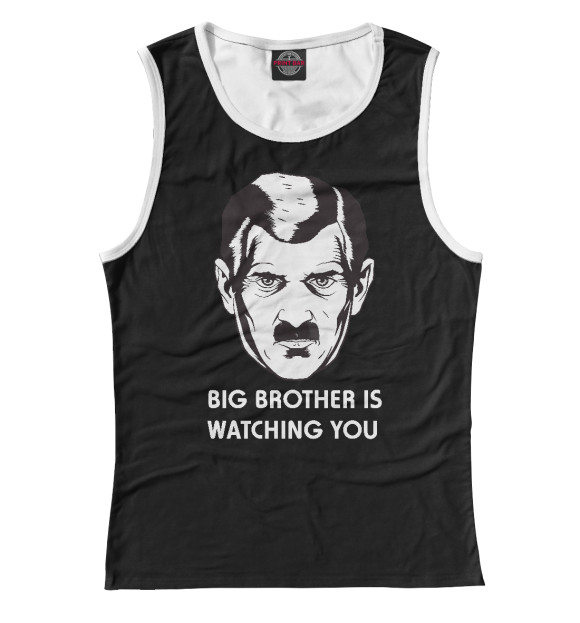 Майка для девочки с изображением Роман 1984, Война это Мир цвета Белый