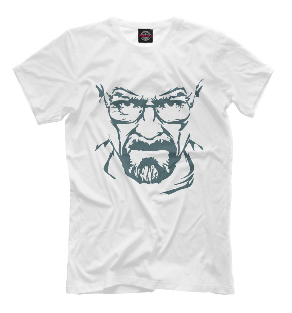 Мужская футболка с изображением Heisenberg цвета Белый