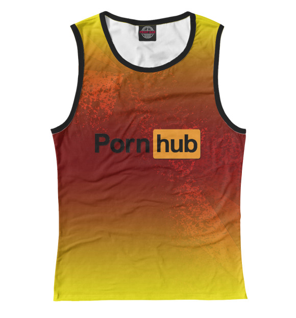 Женская майка с изображением Porn Hub цвета Белый