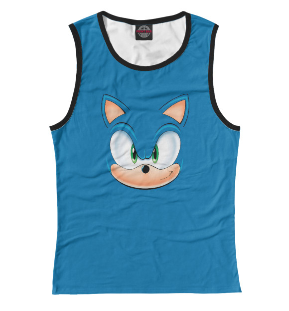 Майка для девочки с изображением Sonic цвета Белый