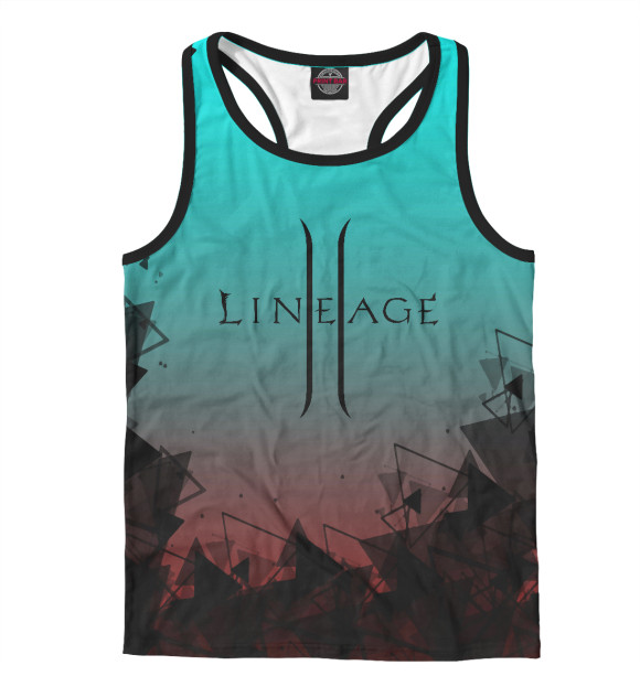 Мужская майка-борцовка с изображением Lineage | Линейдж цвета Белый