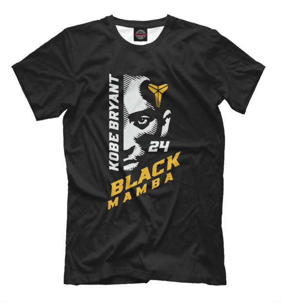 Мужская футболка с изображением Kobe - Black Mamba цвета Белый