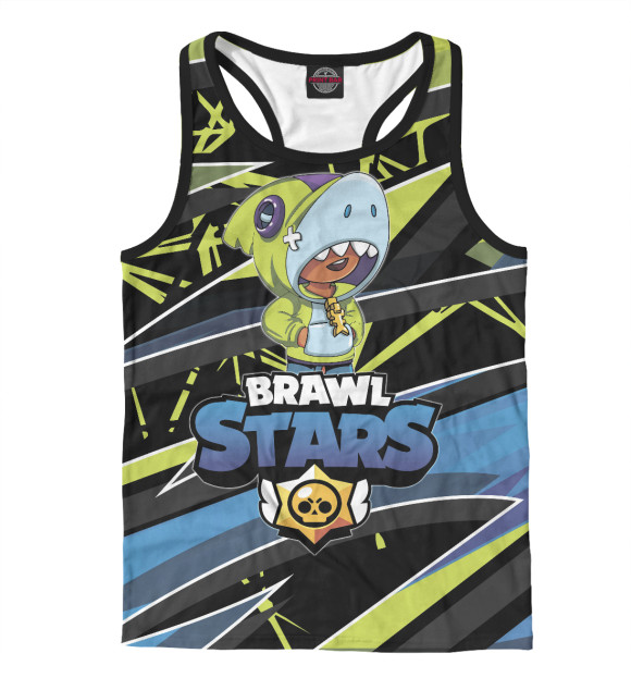 Мужская майка-борцовка с изображением Brawl Stars цвета Белый