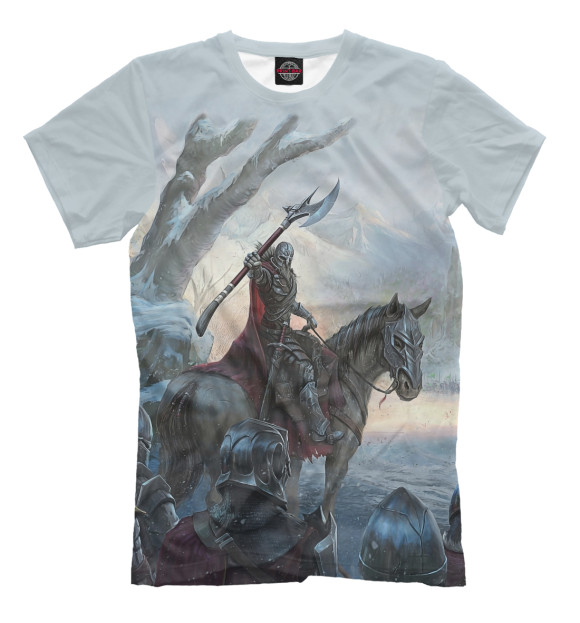 Мужская футболка с изображением Warrior цвета Бежевый