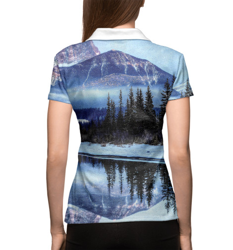 

Поло Print Bar, Белый, Mountain