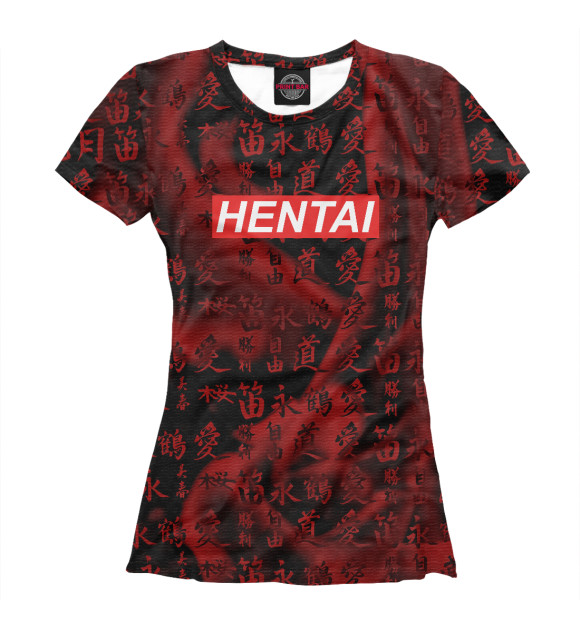 Футболка для девочек с изображением Hentai цвета Белый