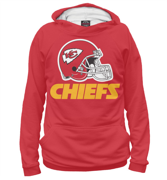 Женское худи с изображением Kansas city chiefs цвета Белый