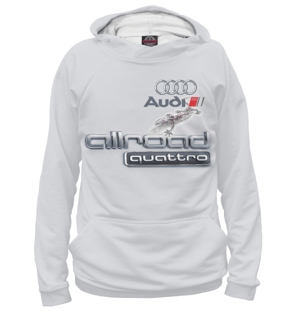 Мужское худи с изображением Audi цвета Белый