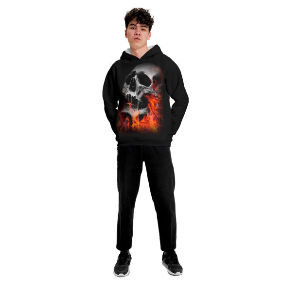 Мужское худи с притом Virtual цвета Белый Мужское худи с изображением Virtual цвета Белый