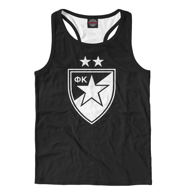 Мужская майка-борцовка с изображением Црвена Звезда цвета Белый