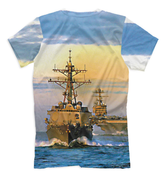 Футболка для мальчиков с изображением За веру! За флот! За отечество! цвета Белый