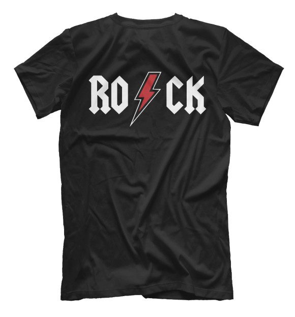 Мужская футболка с изображением Rock цвета Белый