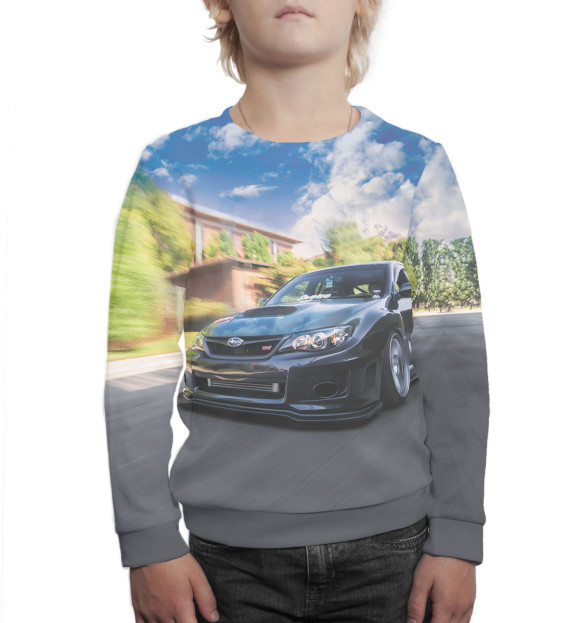 Свитшот для мальчиков с изображением Subaru цвета Белый