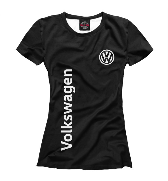 Женская футболка с изображением Volkswagen цвета Белый