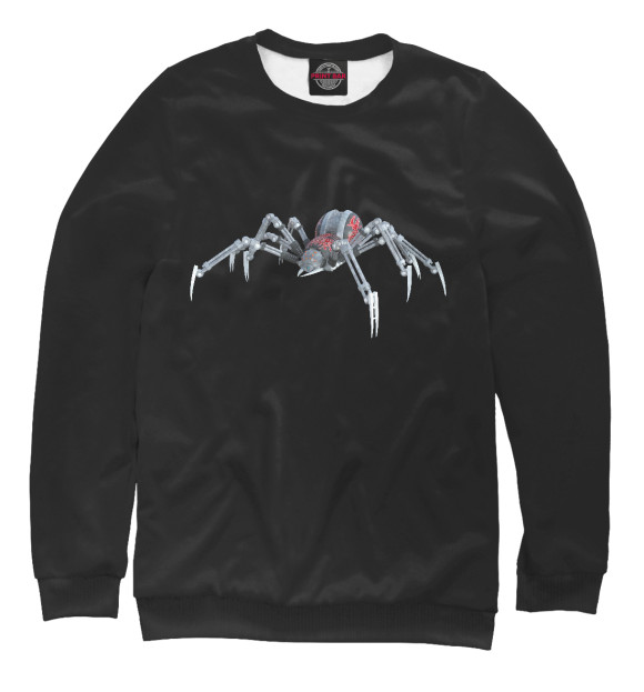 Свитшот для девочек с изображением Spider цвета Белый