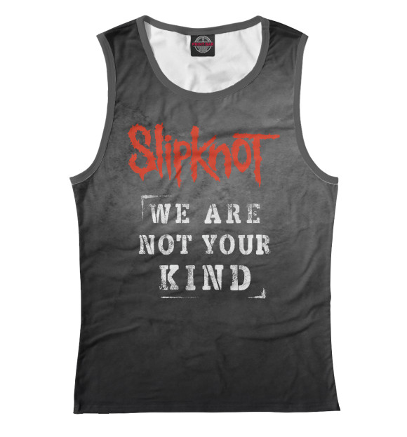 Майка для девочки с изображением Slipknot - we are not your kind цвета Белый
