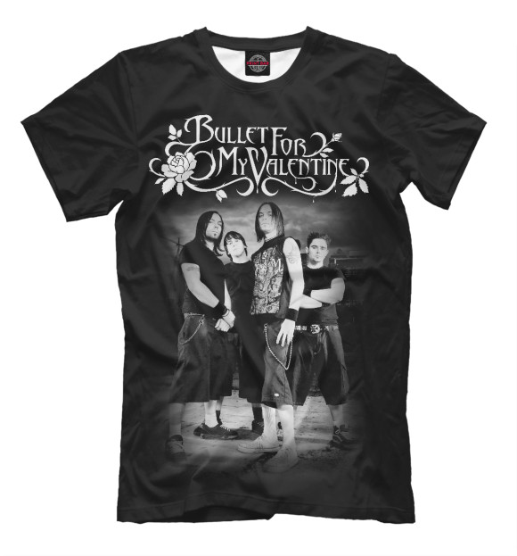 Футболка для мальчиков с изображением Bullet For My Valentine цвета Черный