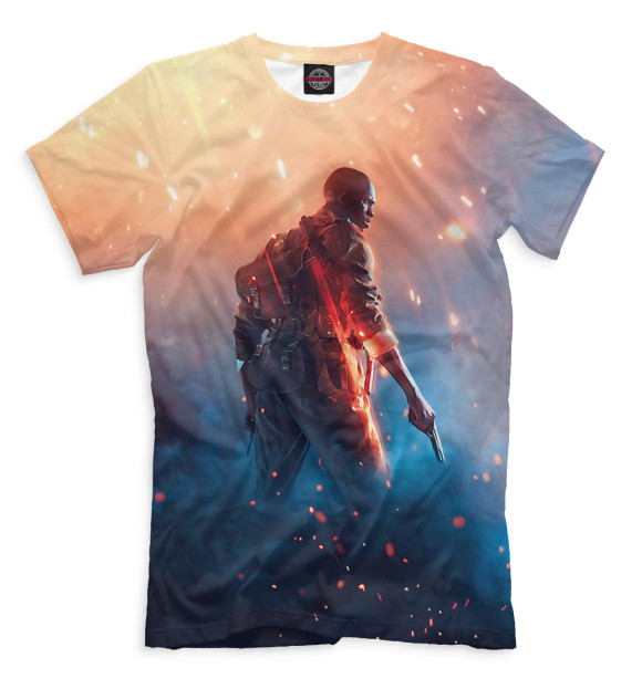 Мужская футболка с изображением Battlefield 1 цвета Молочно-белый