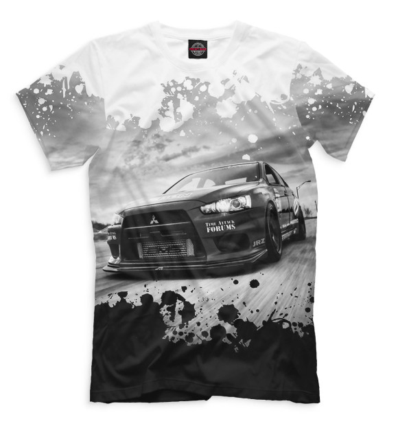 Мужская футболка с изображением Mitsubishi цвета Молочно-белый