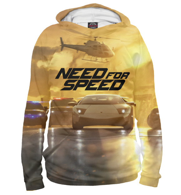 Худи для девочки с изображением Need For Speed цвета Белый