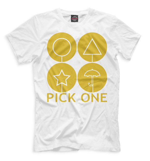 Футболка для мальчиков с изображением Игра в кальмара цвета Белый