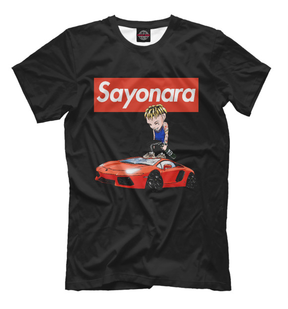 Мужская футболка с изображением Sayonara Boy цвета Черный