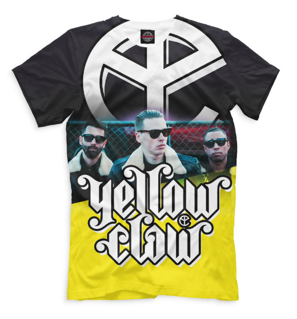 Мужская футболка с изображением Yellow Claw цвета Молочно-белый