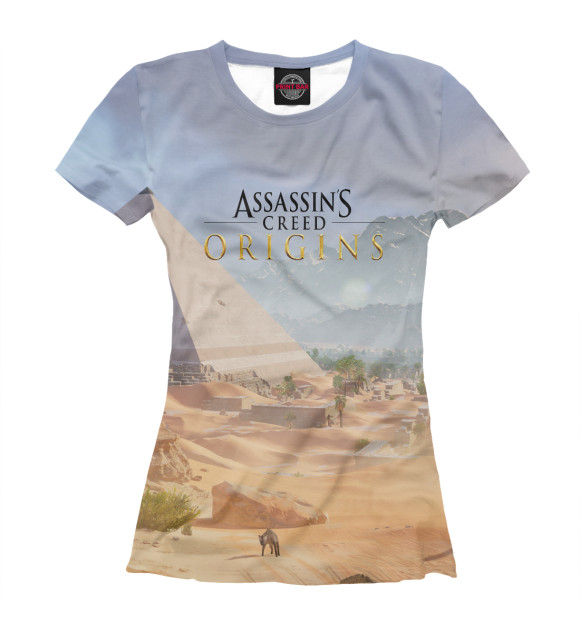 Футболка для девочек с изображением Assassin’s Creed Origins цвета Белый