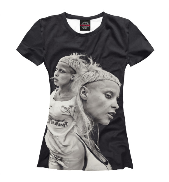 Футболка для девочек с притом Die Antwoord цвета Белый Футболка для девочек с изображением Die Antwoord цвета Белый