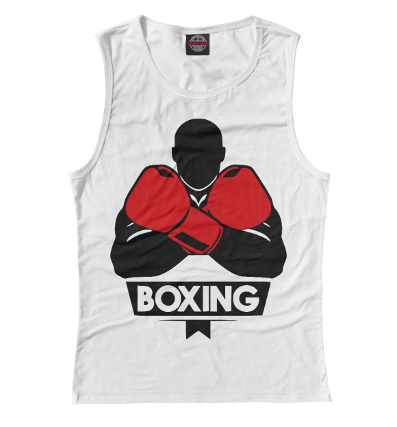 Майка для девочки с изображением Бокс цвета Белый