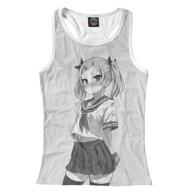 Женская майка-борцовка с изображением Yano Erika цвета Белый