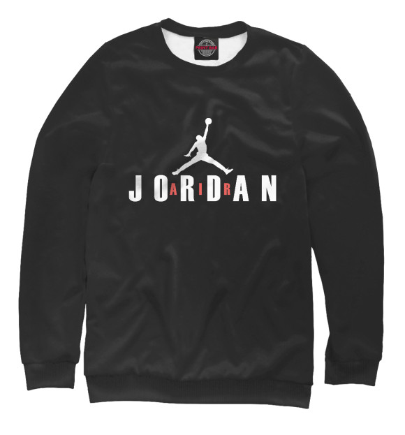 Мужской свитшот с изображением Air Jordan (Аир Джордан) цвета Белый