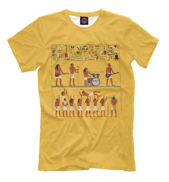 Футболка для мальчиков с изображением Египетский рок цвета Хаки