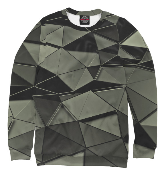 Мужской свитшот с изображением Gray Abstract цвета Белый