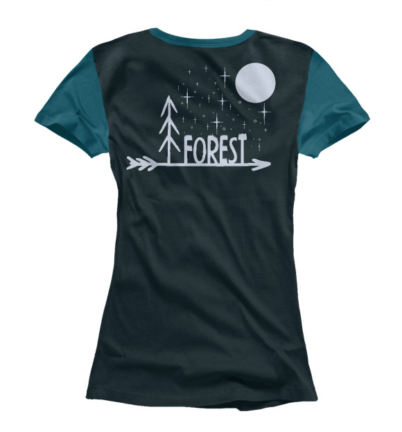 Женская футболка с изображением ForEst цвета Белый