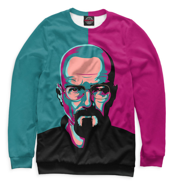 Мужской свитшот с изображением Хайзенберг цвета Белый