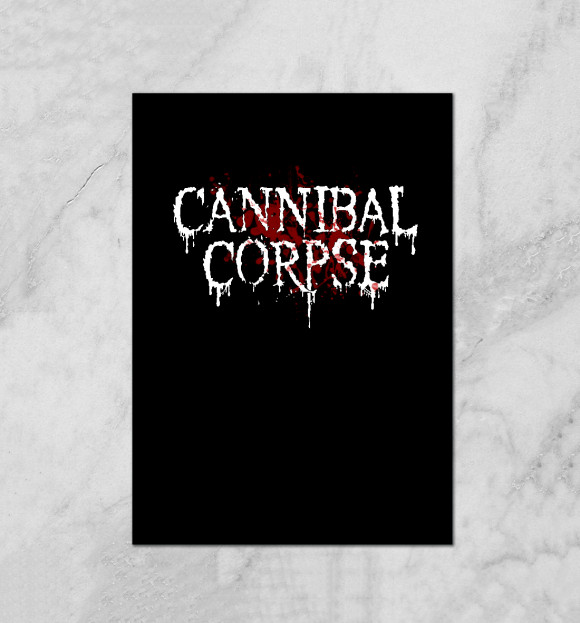 Плакат с изображением Cannibal Corpse цвета Белый