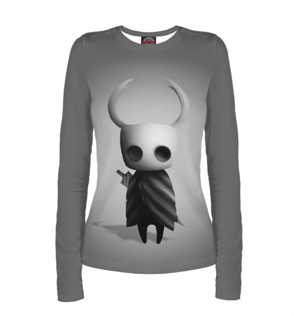 Женский лонгслив с изображением Hollow Knight цвета Белый