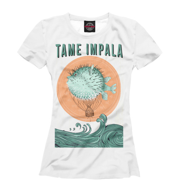 Футболка для девочек с изображением Tame Impala цвета Белый