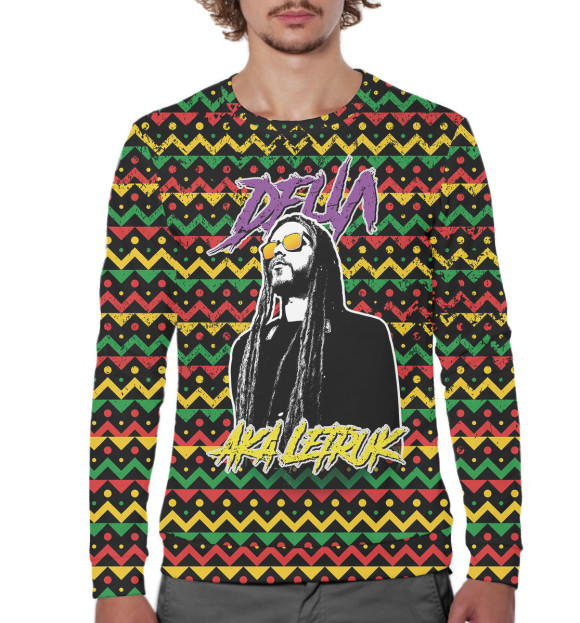 Мужской свитшот с изображением Децл цвета Белый